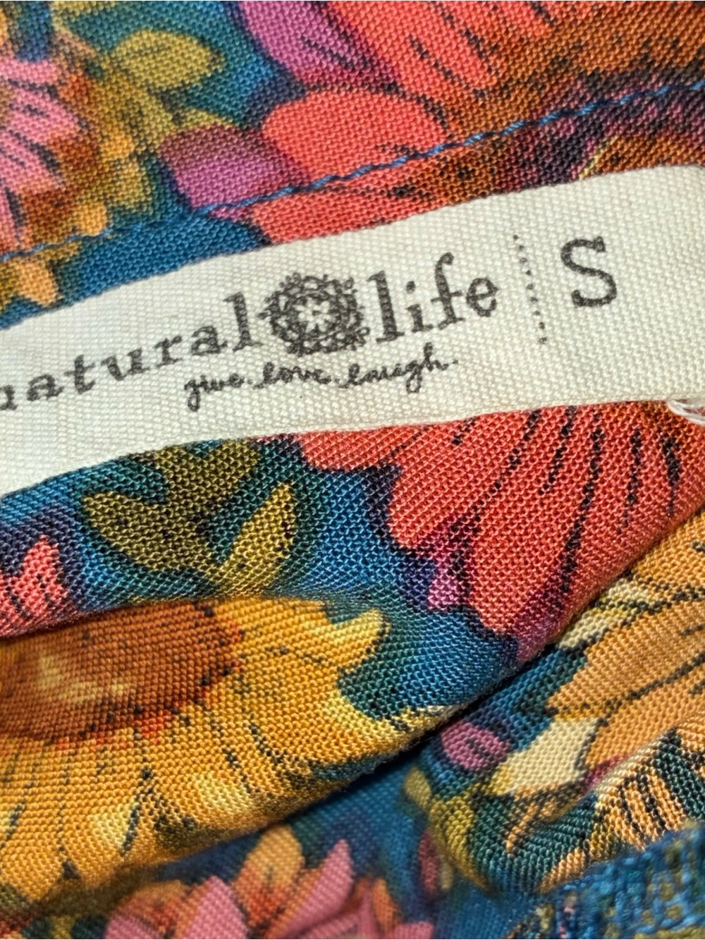 NATURAL LIFE Patti Tie-Front Maxi Dress in Red Sunflower Boho Hippie Summer - Picture 7 of 8